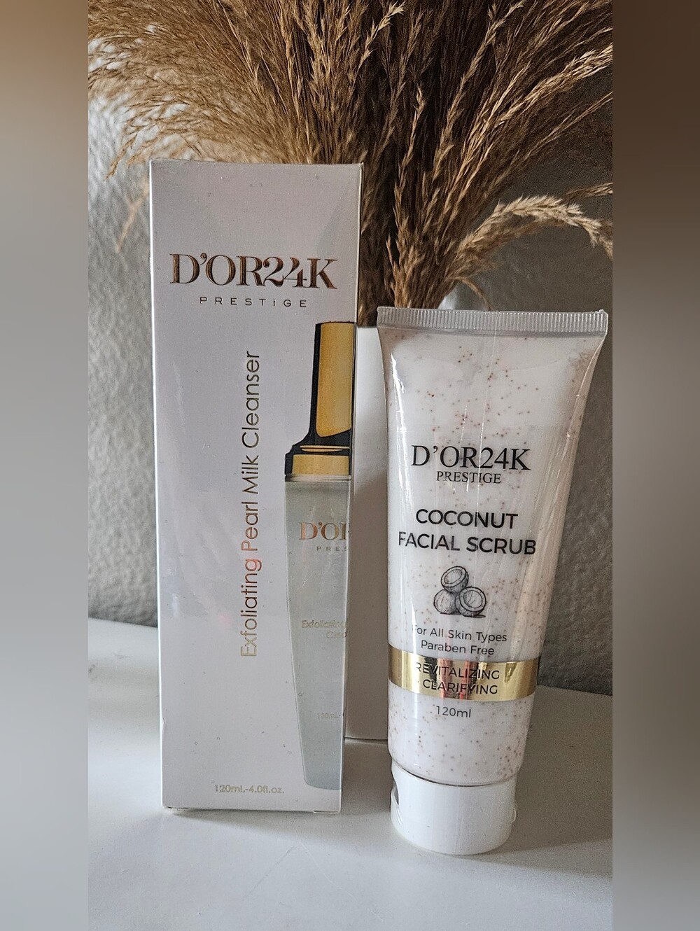 D'OR24K Coconut Facial Svrub & Exfoliating Pearl Milk Cleanser